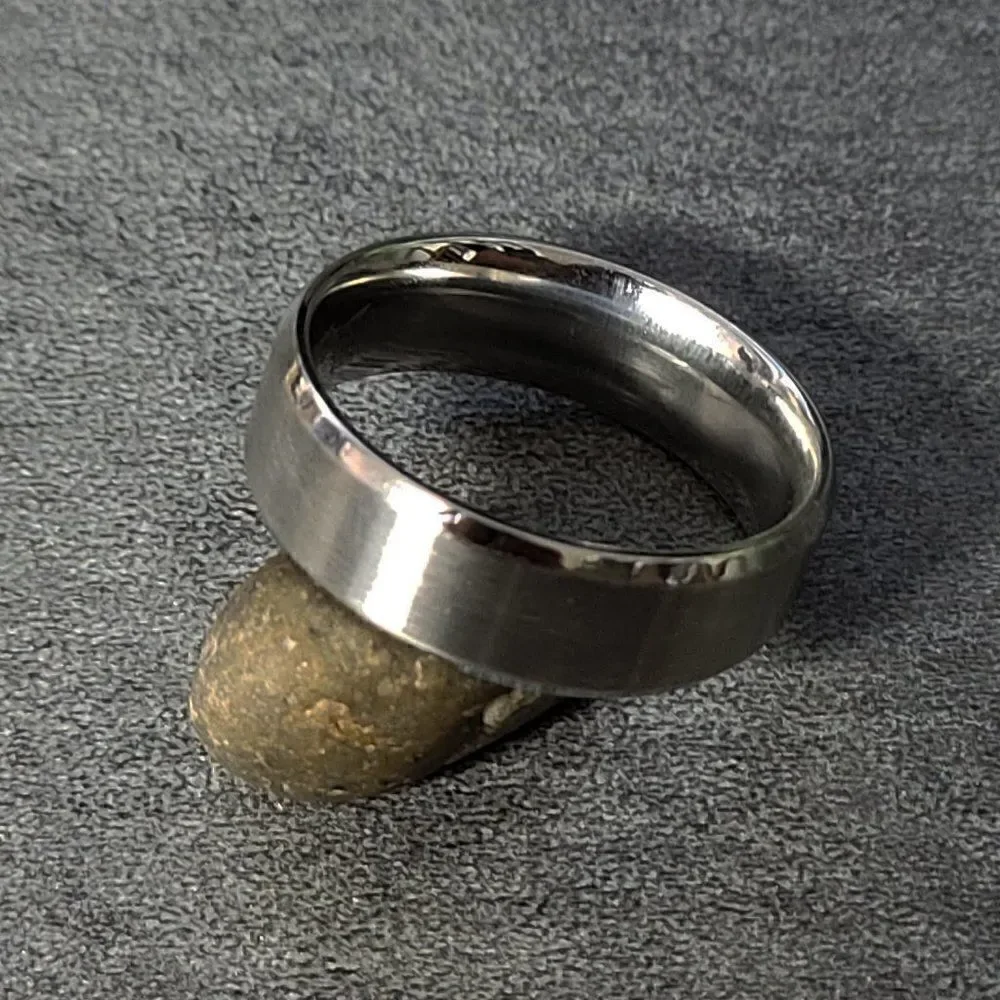 Men's Traditional Silver Promise Ring - Step Edges Guys Pinky Promise Ring - Picture 8 of 10